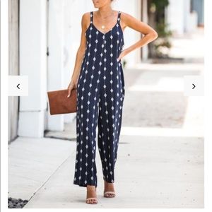 Diamond Print Jumpsuit